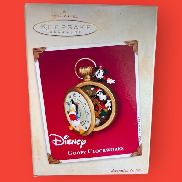 Hallmark Disney Goofy' Clockworks Ornament 2002 Mickey Mouse Donald Duck - Picture 1 of 4